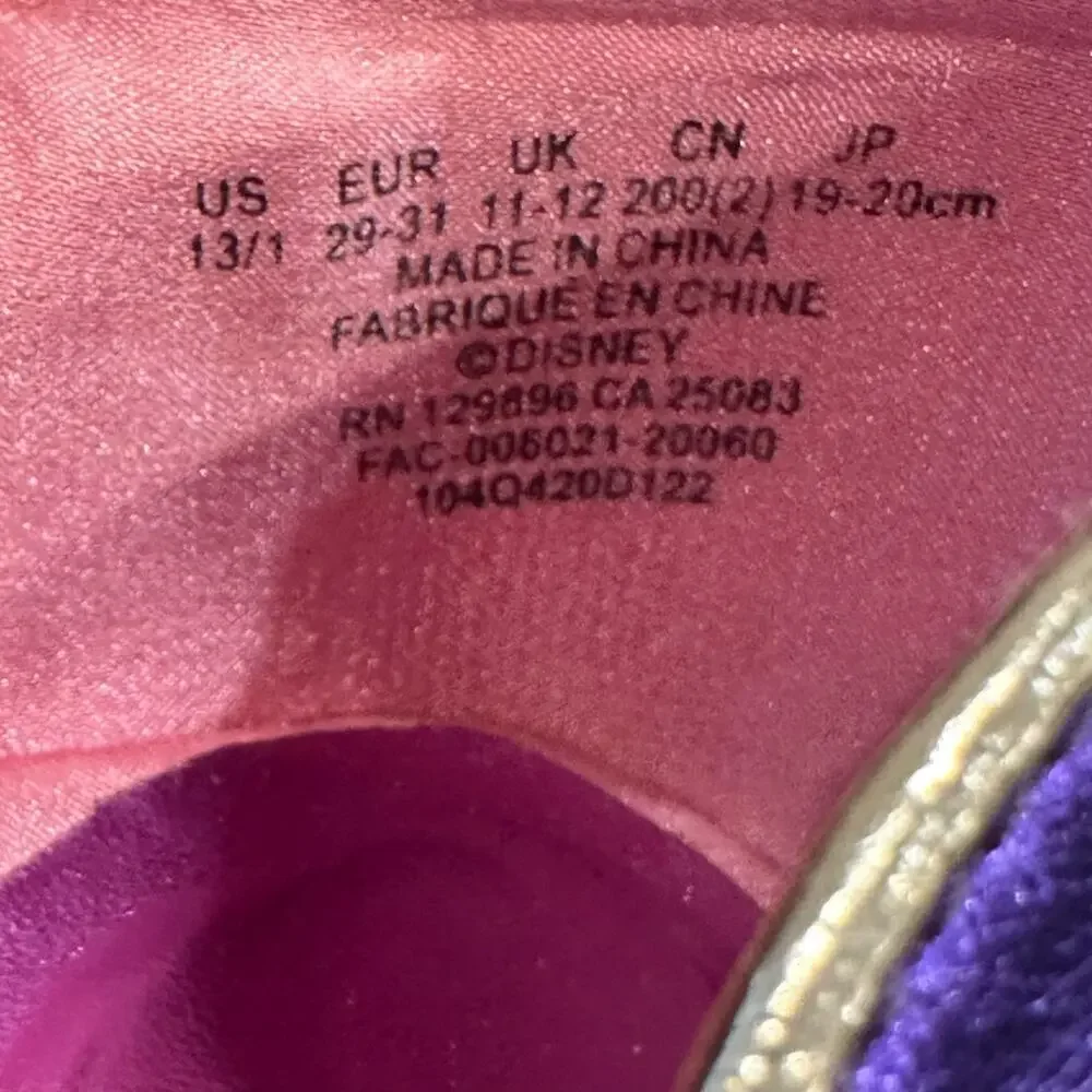 Disney Rapunzel Dress Up Shoes sz 13/1 Tangled Princess Shoes Costume